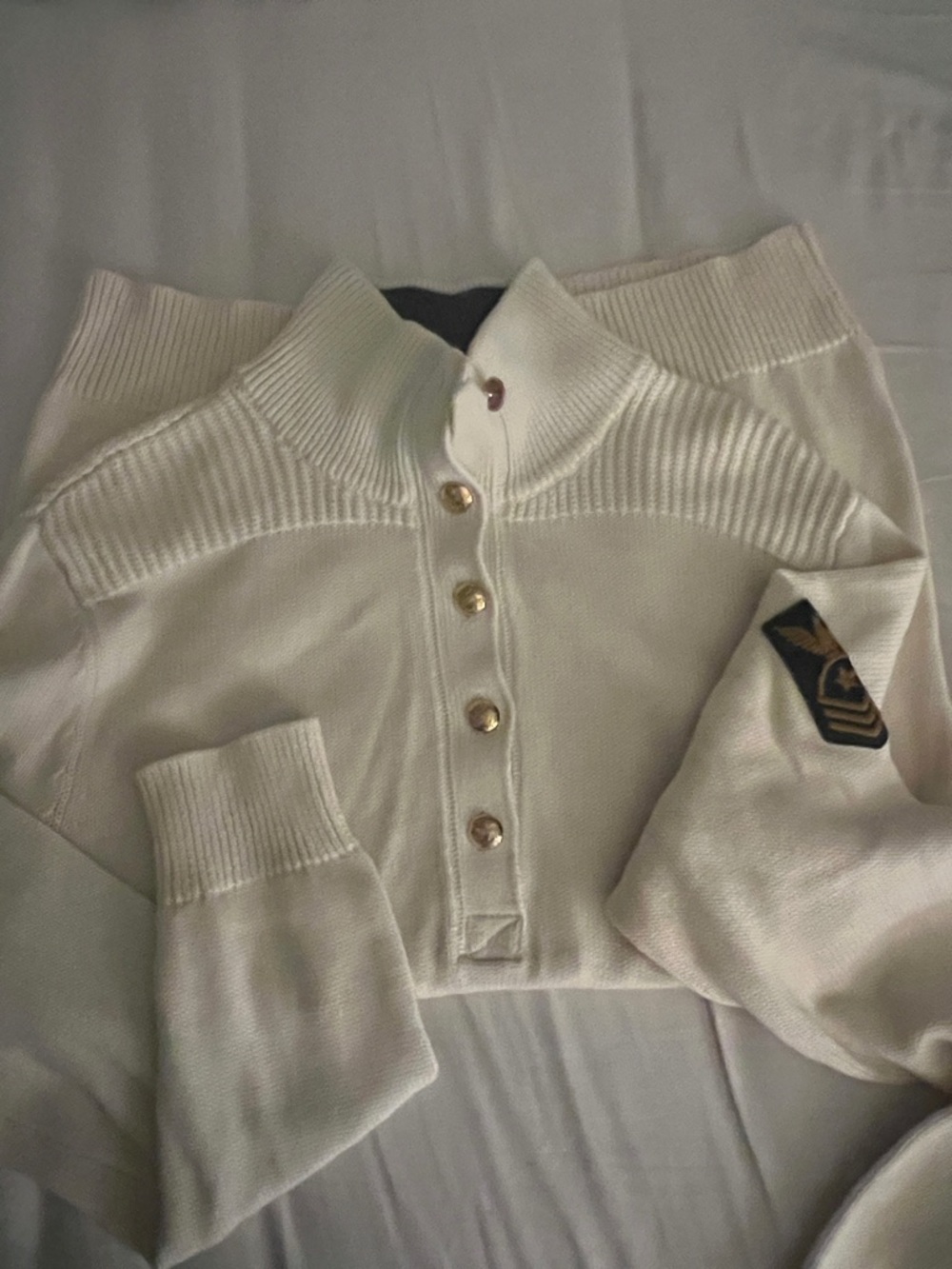 Unisex Lauren Ralph Lauren Cream Button-Front Pullover
